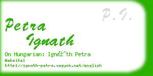 petra ignath business card